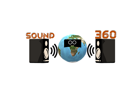 Sound 360: Logo 360 branding earth graphic design logo logocore sound sound 360 speaker ui