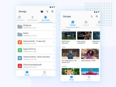 VDP Documents: Private Office Pro File Manager HD android android app design file manager material material design material ui materialdesign mobile mobile app mobile ui ui video video downloader youtube