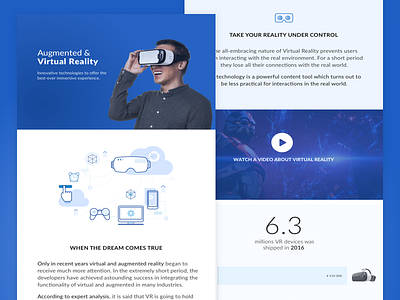 VR vs AR Landing page ar augmented reality illustration landing landing page mr site sketch video virtual reality vr web