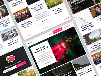 Yonder Blog blog design site tourism travel ui web