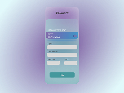 Daily UI #002 app card daily ui dailyui design mobile mobile app pay payment ui