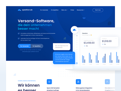Website design logistic company - UI, CRM system blue dashboard delivery figma homepage illustration logistic main minimal onepage ui uidesign ux website