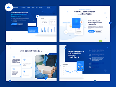 Website design logistic company - UI, CRM system, homepage app blue clean creative delivery figma homepage illustration landing logistic main minimal product ui ux website