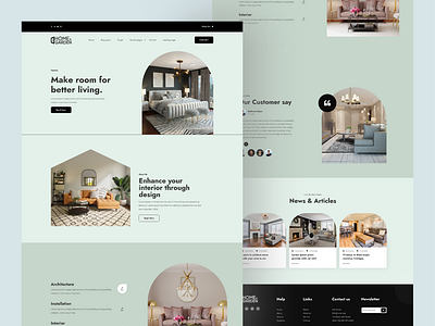 Interior Design Landing Page by Redwan Khan on Dribbble