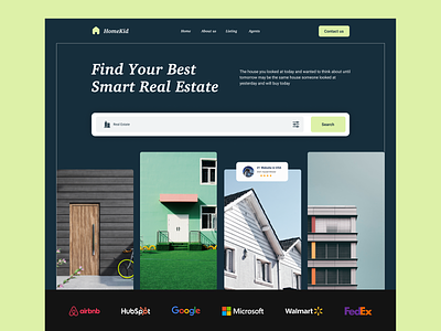 homeKid - Real Estate Website Landing Pages 2023 3d animation design graphic design home pages house house design house website illustration interior landing pages logo real estate reatsate ui