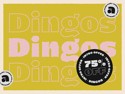 Dingos 75%OFF bold book border cool cover fat font handwritten headline heavy kids outline rough smooth texture tipografia title type typeface typography