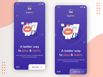 Learning App Onboarding Screen UI