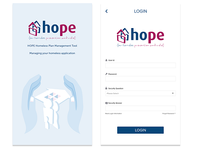 Hope App Screens android app branding illustration uiux