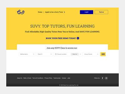 Online Fun Learning Platform branding design ui uiux