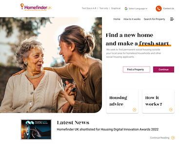 Homefinder - Homeconnections Project branding uidesign uiux website design