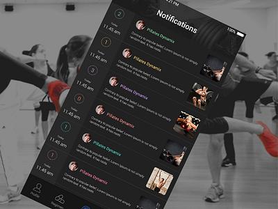 Notification Screen app fitness