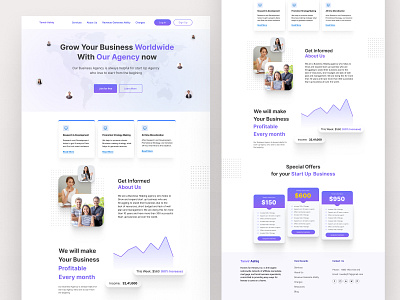 Finance Agency UI Website Design Landing Page finance home page landing page ui web web design website design