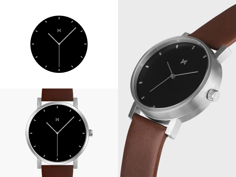 M1 Series minimal minimalistwatches black brown silver process mockup watches watch minimalistic minimalism minimalist