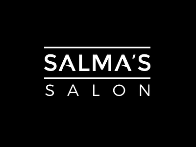 Salma's Salon Concept #2 beauty black hair logo minimalism minimalist minimalistic salon