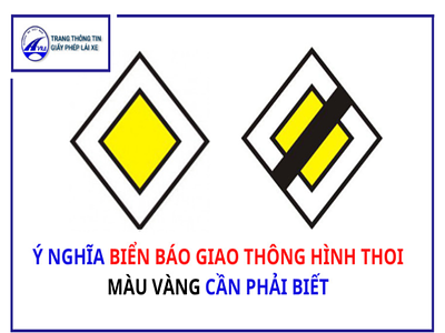 BIEN BAO GIAO THONG HINH THOI branding logo
