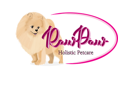 Raw Paw Logo concept 1 branding business design dog graphic design grooming illustration logo pet care