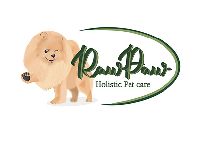 Raw Paw Logo Concept 2 branding business design dog graphic design grooming illustration logo pet care