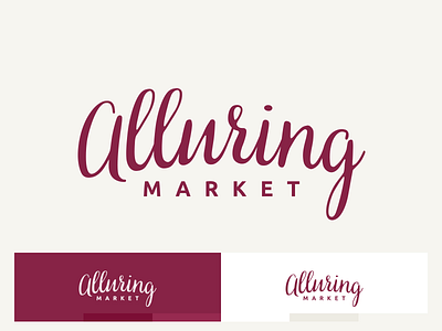 Alluring Market Logo brand branding identity logo mark script