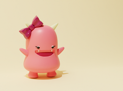 Blobberina! 3d blender design graphic design illustration low poly