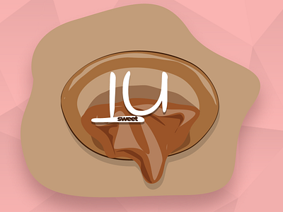 Illustration nut with condensed milk. Logo