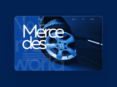 Сoncept for Mercedes car concept landimgpage landing mercedes site ux webdesigner