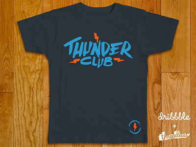 Thunder Club club color drawn dribbble hand logo mark shirt threadless thunder type