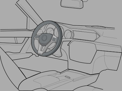 Car Interior WIP auto car clean illustration interior lines wip