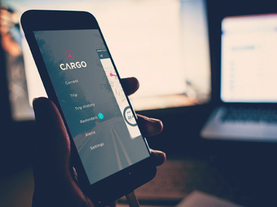 Cargo App - Navigation auto clean ios menu mobile navigation