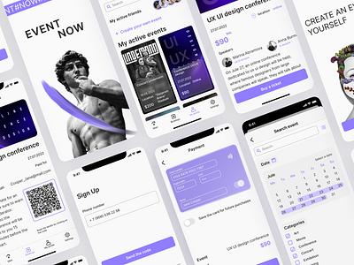 Event App app design designapp eventapp eventui figma figmaapp figmaui ui ux