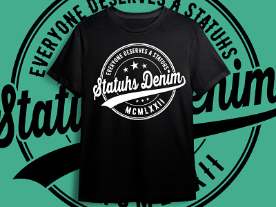 Statush Denim Badge Logo T shirt