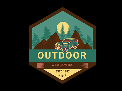 Vintage Outdoor Logo badgelogo logo outdoorlogo retro vintage vintagelogo