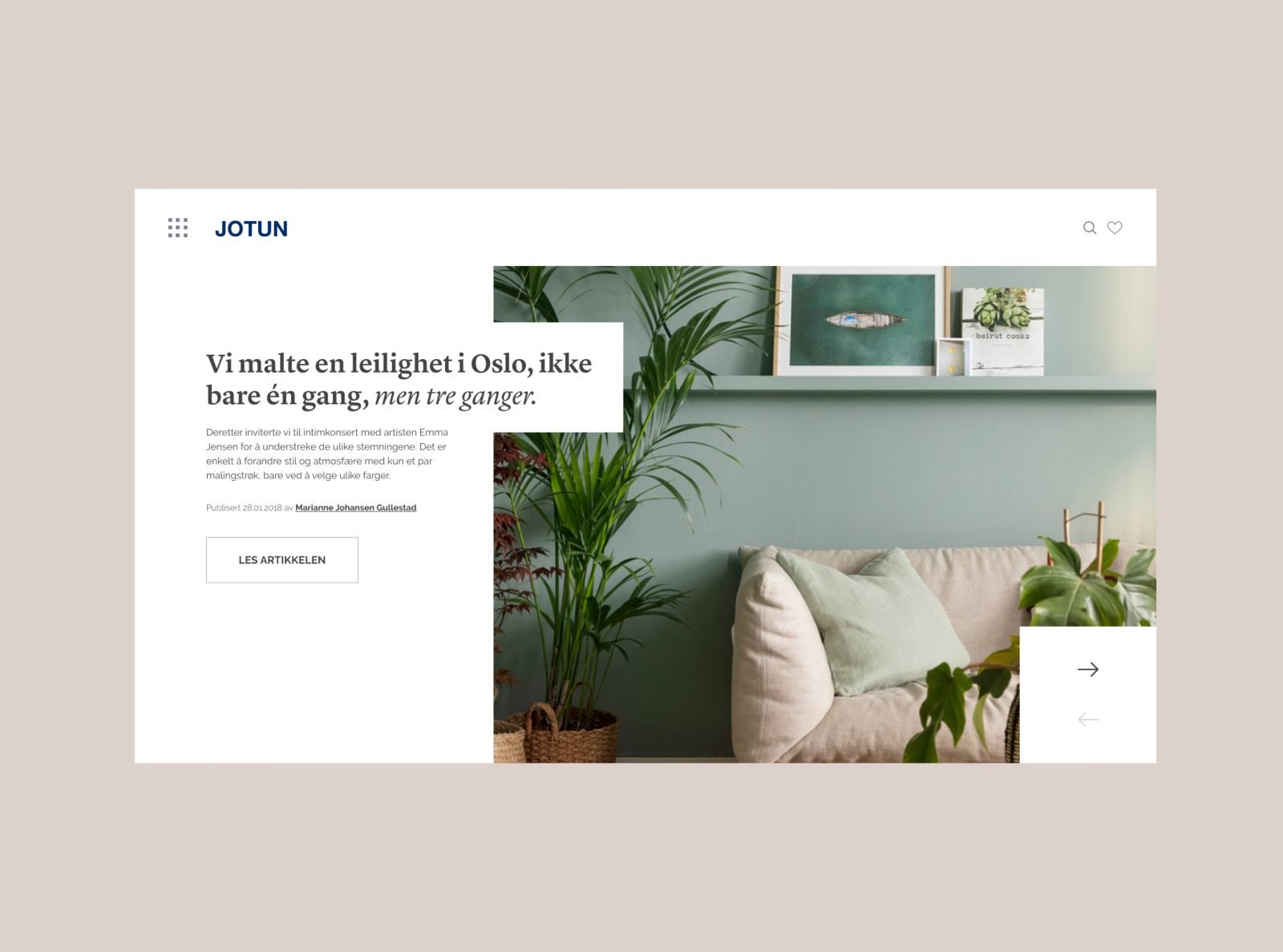 Jotun site Redesigned by Victoria Nerem on Dribbble