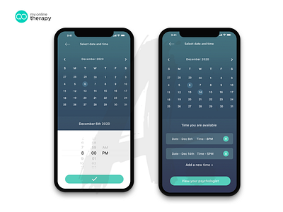 online therapy calendar app concept design doctor layout uidesign