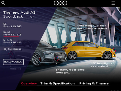 Audi Product page audi design fashion gaming layout style uidesign website