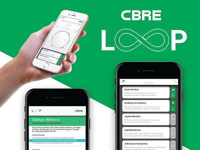 Cbre Loop app concept app design grid layout