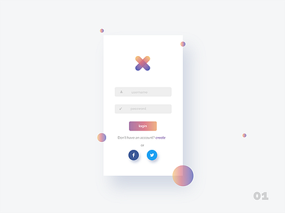 Daily UI Signup - #001 app bubbles color dailyui mobile signup ui