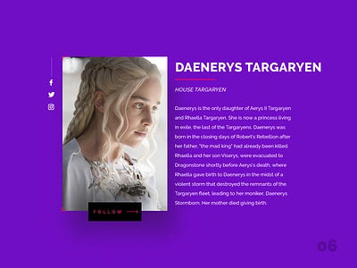 User Profile - Daily UI:: #006 app bubbles color daenerys dailyui game of thrones gradient mobile profile ui user