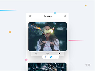 Social share - Daily UI:: #010 app color dailyui facebook gradient mobile share social share songs twitter ui
