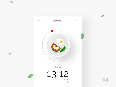 Countdown Timer - Daily UI:: #014 app color cooking countdowm timer dailyui food gradient mobile nature ui