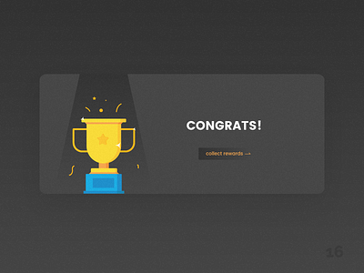 Pop-Up/Overlay - Daily UI:: #016 app congrates dailyui direct messaging empty state mobile overlay popup rewards trophy ui ux