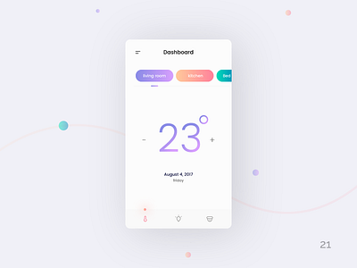 Home Monitoring Dashboard - Daily UI:: #021 app color dailyui dashboard gradient home mobile monitoring monitoring dashboard ui