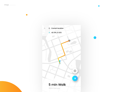 Map - Daily UI:: #029 app bubbles color dailyui gradient map mobile ui