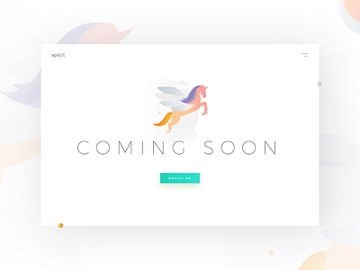 Coming Soon- Daily UI:: #048 app bubbles color coming soon dailyui gradient horse mobile pegasus ui