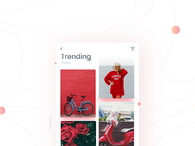 Trending- Daily UI:: #069 app dailyui ios media mobile photos popup red social trending ui ux