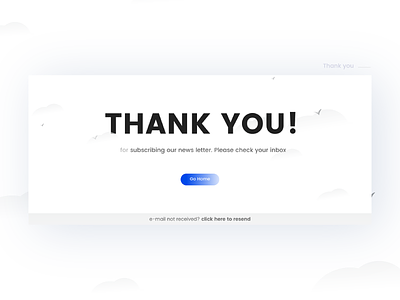 Thank You- Daily UI:: #077 300 77 clean dailyui day followers mail subscription thank ui ux you