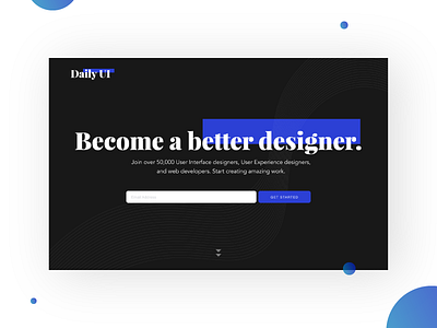 Daily UI :: 100 🎉 💯 🎉 dailyui day100 finished landingpage minimal redesign ui ux