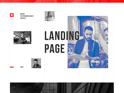 Gastro Business School landing page blackwhite landingpage onepage red restaurant school webdesign