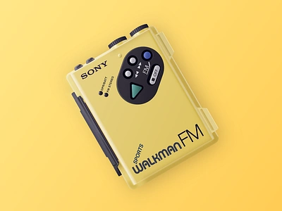 Sony Walkman Illustration 2022 90 90s app design illustration sketch trend walkman