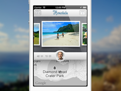 Facebook Photo Album Viewer album app application design experience facebook hawaii interface ios iphone photo