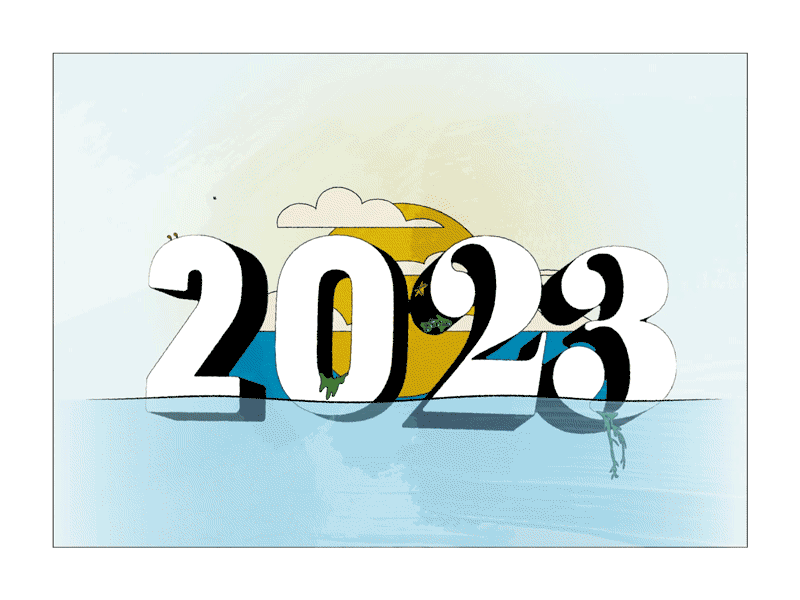 Here's to 2023! 2023 after effects animation cel animation design frame by frame animation fresco gif illustration motion new year vector